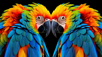 Fototapeta premium Macaws Abstract Image Pattern Background, Texture, Wallpaper, Background, Cell Phone Cover and Screen, Smartphone, Computer, Laptop, 16:9 Format - PNG