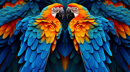 Fototapeta premium Macaws Abstract Image Pattern Background, Texture, Wallpaper, Background, Cell Phone Cover and Screen, Smartphone, Computer, Laptop, 16:9 Format - PNG