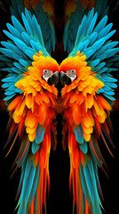 Fototapeta premium Macaws Abstract Image Pattern Background, Texture, Wallpaper, Background, Cell Phone Cover and Screen, Smartphone, Computer, Laptop, 9:16 Format - PNG