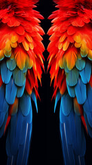 Fototapeta premium Macaws Abstract Image Pattern Background, Texture, Wallpaper, Background, Cell Phone Cover and Screen, Smartphone, Computer, Laptop, 9:16 Format - PNG