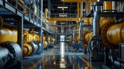 Predictive maintenance visualized with advanced sensors monitoring machinery and AI predicting potential failures