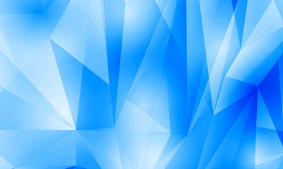 Fractal crystal abstract blue background. Geometric bright shapes.