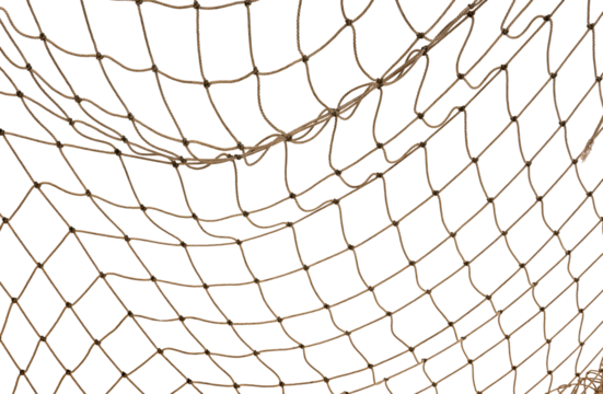 Football or tennis net. Rope mesh on a white background close-up