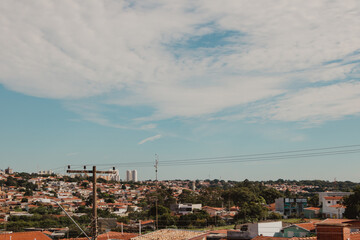 blue sky landscape in the city