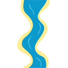 Flowing river top view