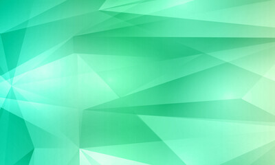 Fractal crystal abstract green background. Geometric bright shapes. soft glass.
