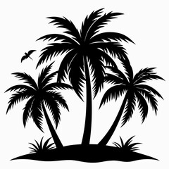 black-palm-trees