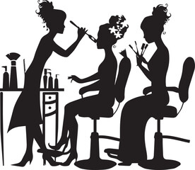 Hair saloon girl hair style silhouette
