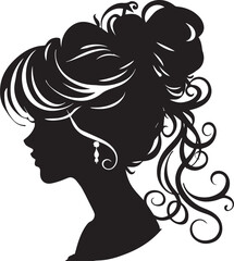 Hair saloon girl hair style silhouette
