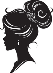 Hair saloon girl hair style silhouette
