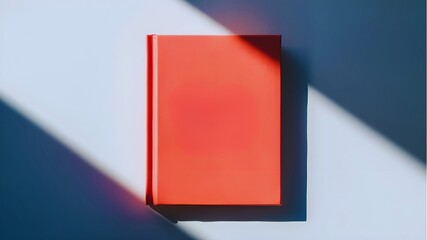 Obraz premium red book mockup with a white background, Brochure, magazine, book, or catalog mockup, 3D illustrations.