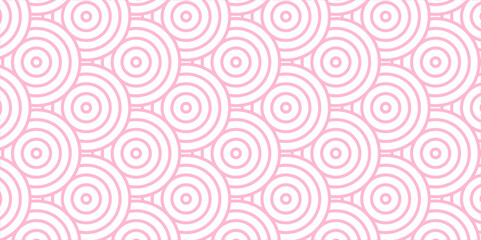 Modern Overlapping Pattern Minimal diamond geometric waves spiral and abstract circle wave line. pink color seamless tile stripe geometric create retro square line backdrop pattern background.