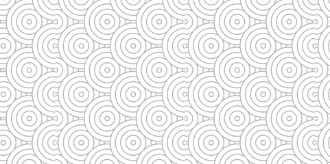 Abstract Overlapping Pattern Minimal diamond geometric waves spiral and abstract circle wave line. white and gray seamless tile stripe geometric create retro square line backdrop pattern background.