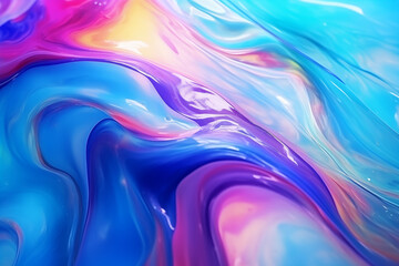 Abstract background colored stains and waves of liquid glossy paint