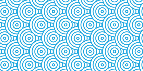 Overlapping Pattern Minimal diamond geometric waves spiral and abstract circle wave line. blue color seamless tile stripe geometric create retro square line backdrop pattern background.