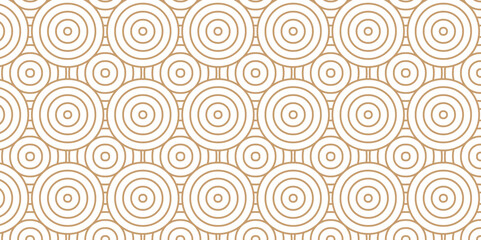 Overlapping Pattern Minimal diamond geometric waves spiral and abstract circle wave line. brown seamless tile stripe geometric create retro square line backdrop pattern white background.