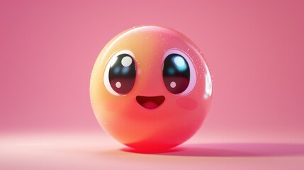 Fototapeta premium Bring a smile to your face with this adorable and cheerful kawaii character