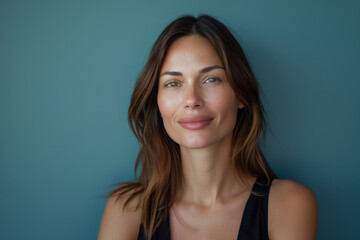 A close up portrait of a young woman with a subtle smile