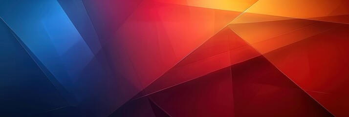 Abstract Geometric Background With Red, Orange, and Blue Overlays