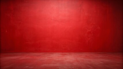 Naklejka premium Bright red wall with bold red paint texture