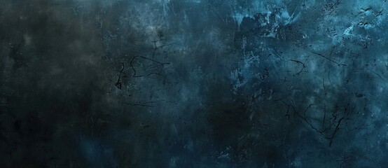 Fototapeta premium Dark blue grunge background with cracks and scratches for industrial touch. Vintage, distressed, and versatile urban backdrop. High-res image for construction or architecture projects