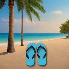 Fototapeta premium Urlaub am Strand. Generative AI Technologie