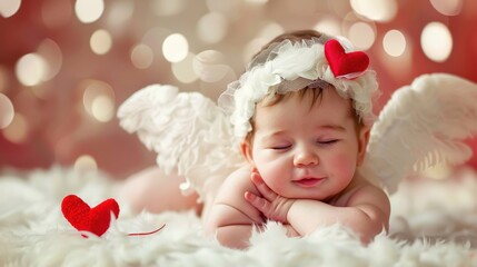 A young girl with a heart in her hand, holding a stick