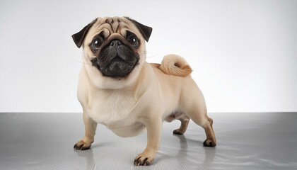 Obraz premium Ilustración de perro de raza pug 7