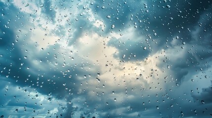 Cloudy sky with heavy rain