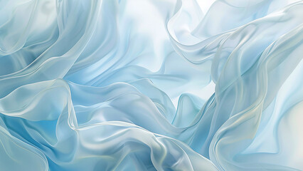 Obraz premium Serene Azure Drapery: A Calm and Soothing Textile Wave
