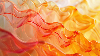 Obraz premium Radiant Dawn: A Symphony of Warm Hues in Abstract Fluidity