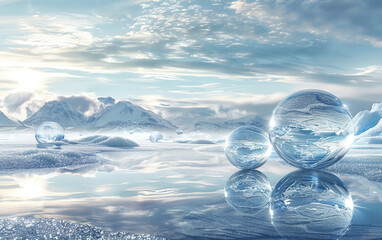 landscape with snow