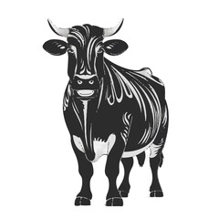 Cow flat illustration image