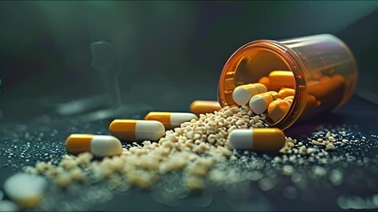 Drugs! Say "no day world concept" instead.drug misuse against a gloomy backdrop. - Powered by Adobe