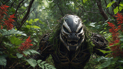 Hidden in the underbrush, the venomous vines lash out, their toxic thorns ready to inject deadly poison into any living being, Generative AI