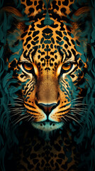 Obraz premium Pattern Background of Abstract Image of Jaguars, Texture, Wallpaper, Background, Cover and Screen of Cell Phone, Smartphone, Computer, Laptop, 9:16 Format - PNG