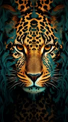 Tableau sur toile Animaux Pattern Background of Abstract Image of Jaguars, Texture, Wallpaper, Background, Cover and Screen of Cell Phone, Smartphone, Computer, Laptop, 9:16 Format - PNG  © LeoArtes