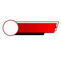 Red Gradient Lower third Label Banner Design