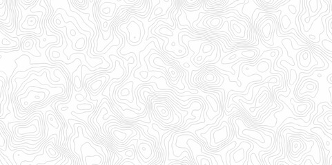 Vector geography landscape Topo contour map on white background, Topographic contour lines. Seamless pattern with lines Topographic map. Geographic mountain relief diagram line wave carve pattern.