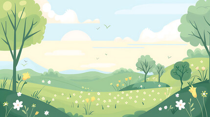 Fototapeta premium landscape illustration