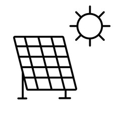 Solar Energy Icon Renewable Power Source for Sustainable Living