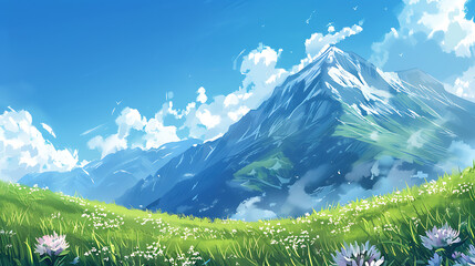 Fototapeta premium landscape illustration