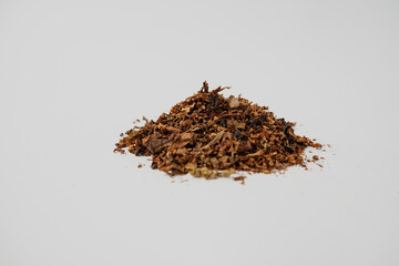fine tobacco on the white background