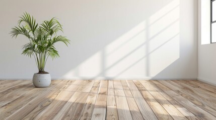 Brighten Your Home's Entryway with Minimalist Decor and a Potted Plant by the Window
