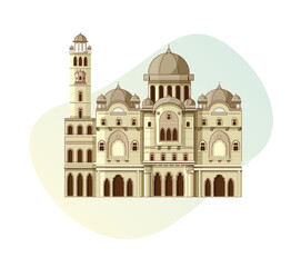 Historical Icon Vadodara City - Laxmi Vilas Palace - Icon Illustration
