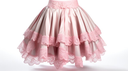 pink skirt isolated on white