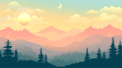 Obraz premium landscape illustration