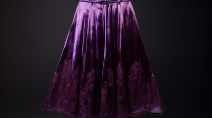 purple dress on a black background