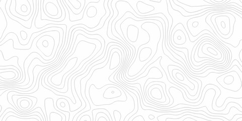 Vector geography landscape Topo contour map on white background, Topographic contour lines. Seamless pattern with lines Topographic map. Geographic mountain relief diagram line wave carve pattern.