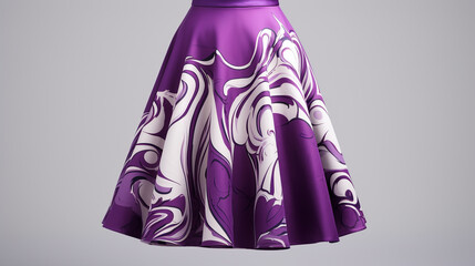 purple and white skirt